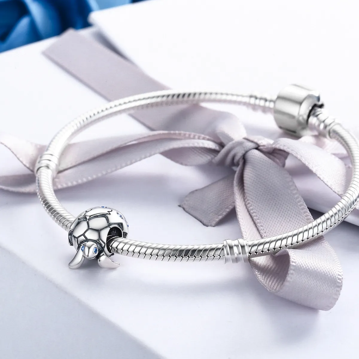 Pandora Style Silver Newborn Turtle Charm - SCC192