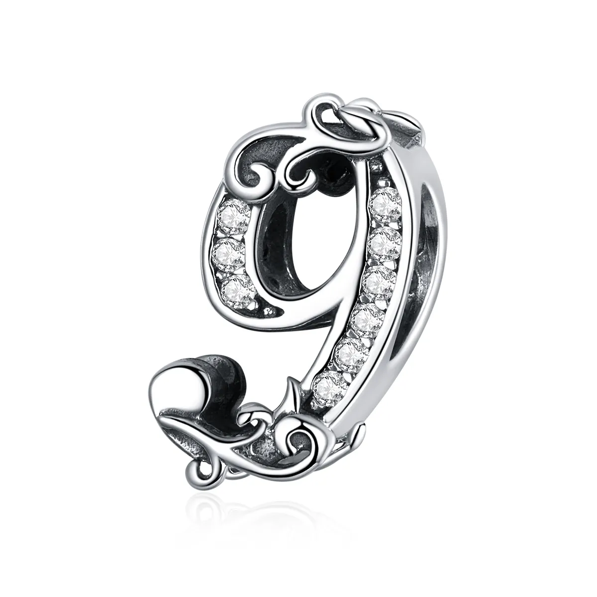 Pandora Style Silver Number 9 Charm - SCC1418-9