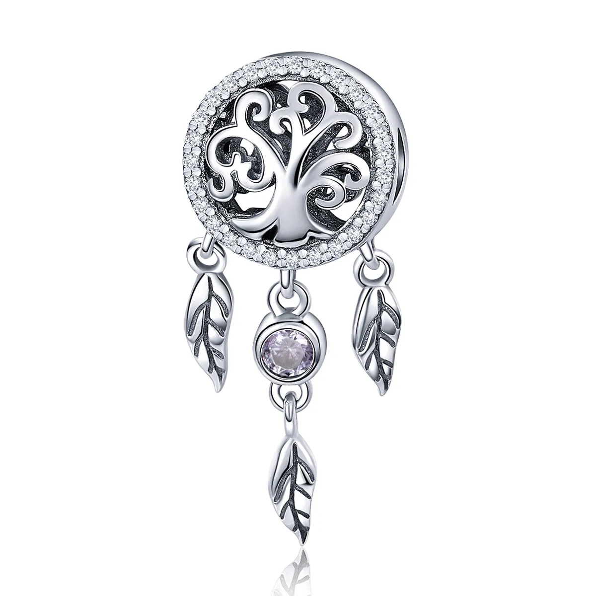 Pandora Style Silver Openwork Dreamcatcher Charm - SCC723