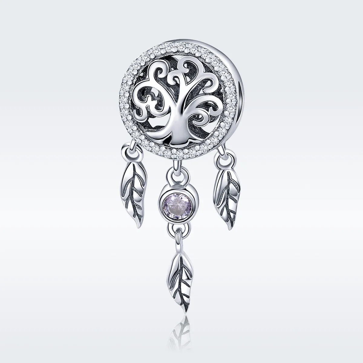 Pandora Style Silver Openwork Dreamcatcher Charm - SCC723