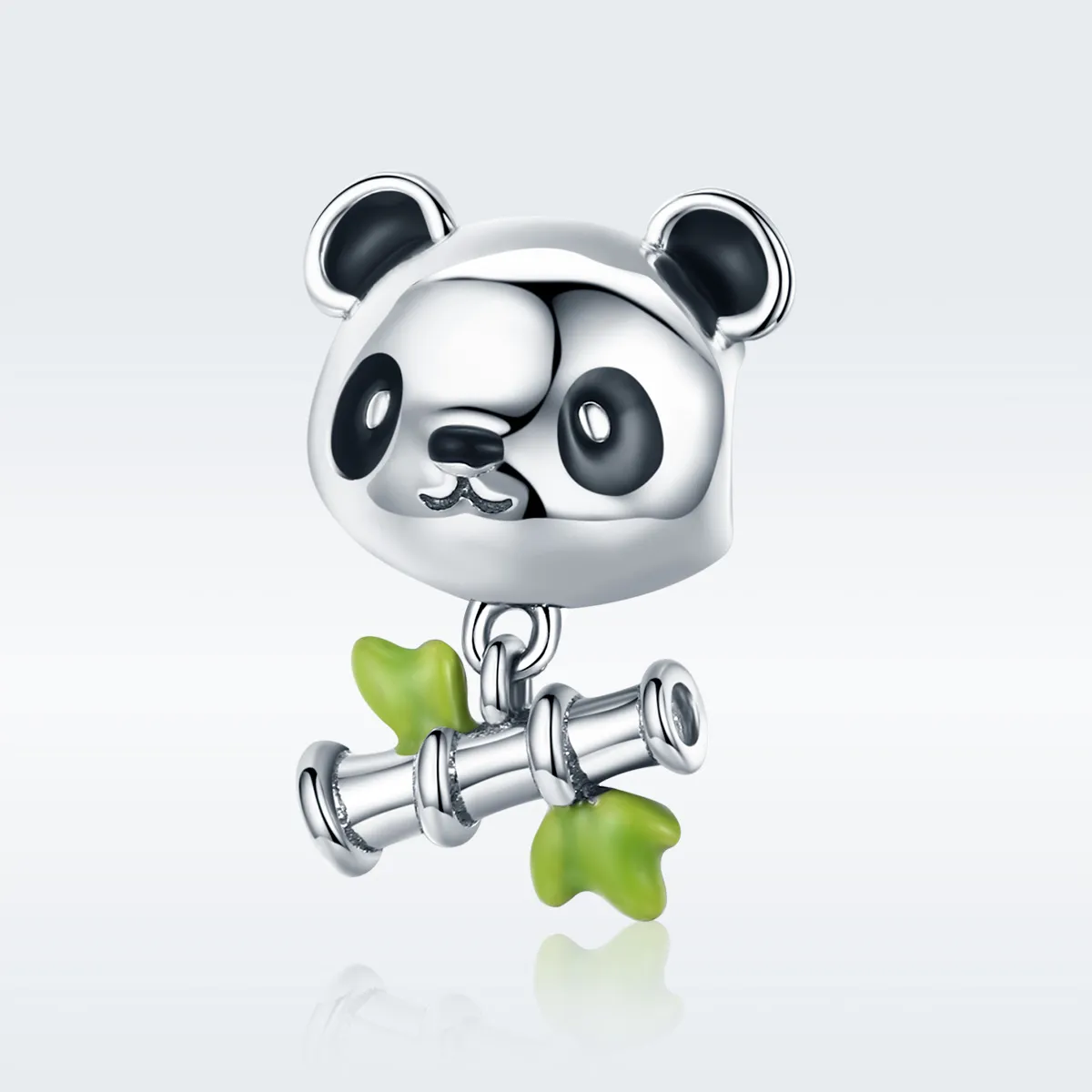 Pandora Style Silver Panda elsker å spise bambus sjarm - SCC325