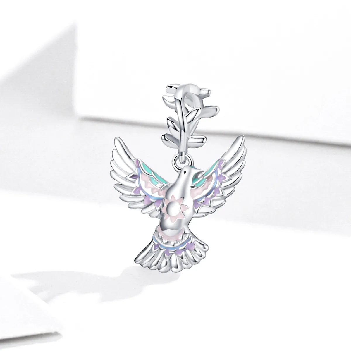 Pandora Style Silver Peace Dove Charm - BSC295