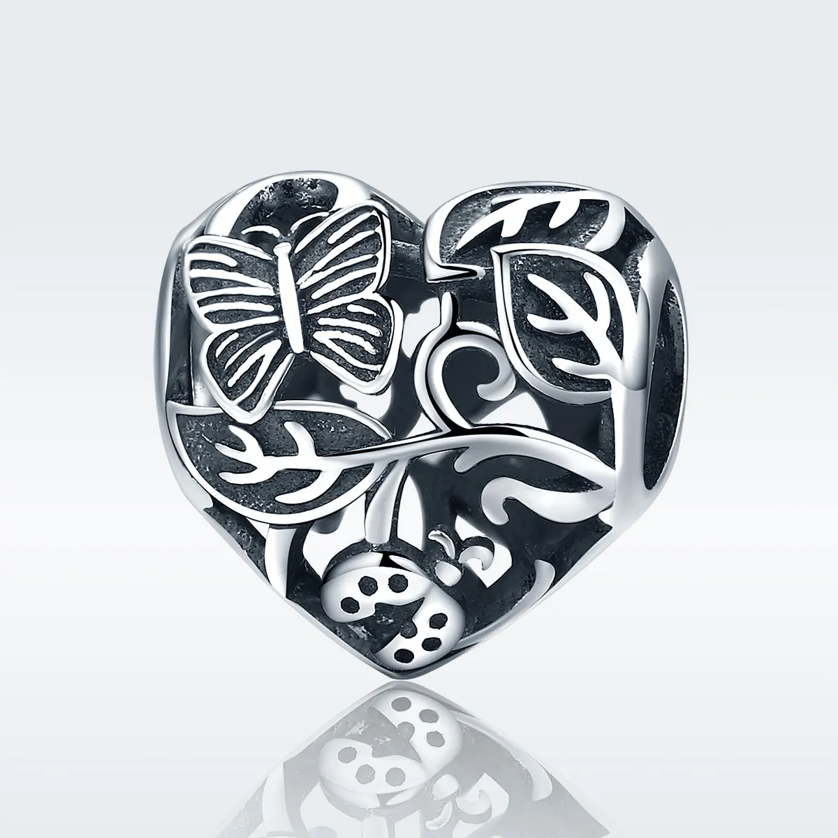 Pandora Style Silver Rain-Back Hage Charm - SCC155