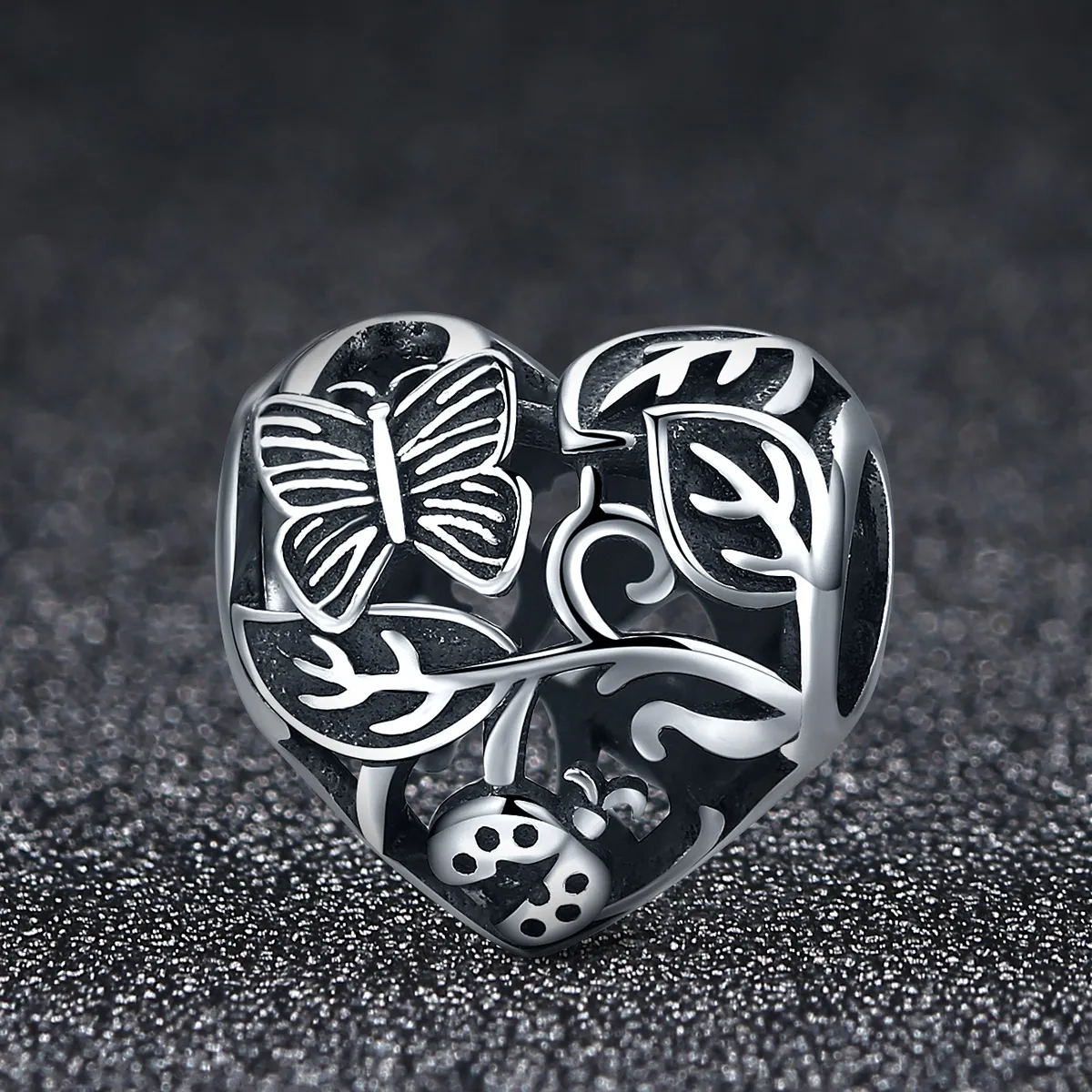 Pandora Style Silver Rain-Back Hage Charm - SCC155