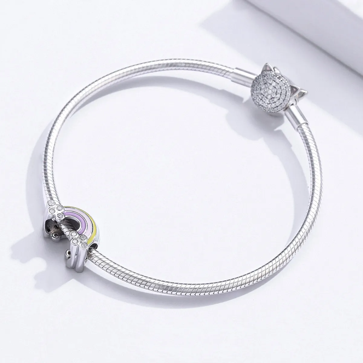 Pandora Style Silver Rainbow Charm - SCC1425