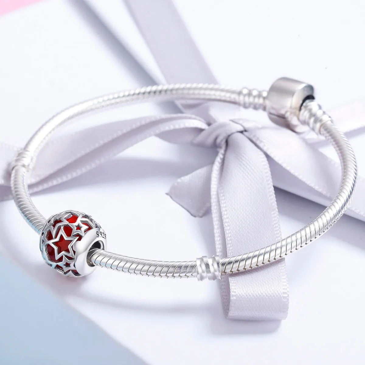 Pandora Style Silver Romantic Stars Charm - SCC509