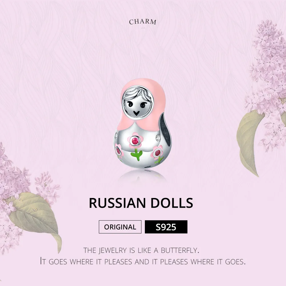 Pandora Style Silver Russian Dolls Charm - SCC1435