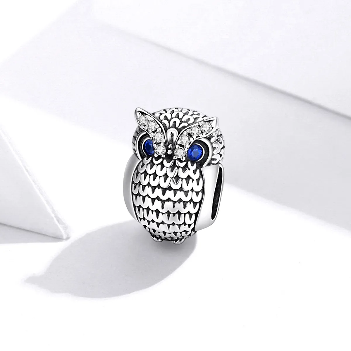 Pandora Style Silver Shining Owl Charm - SCC1607