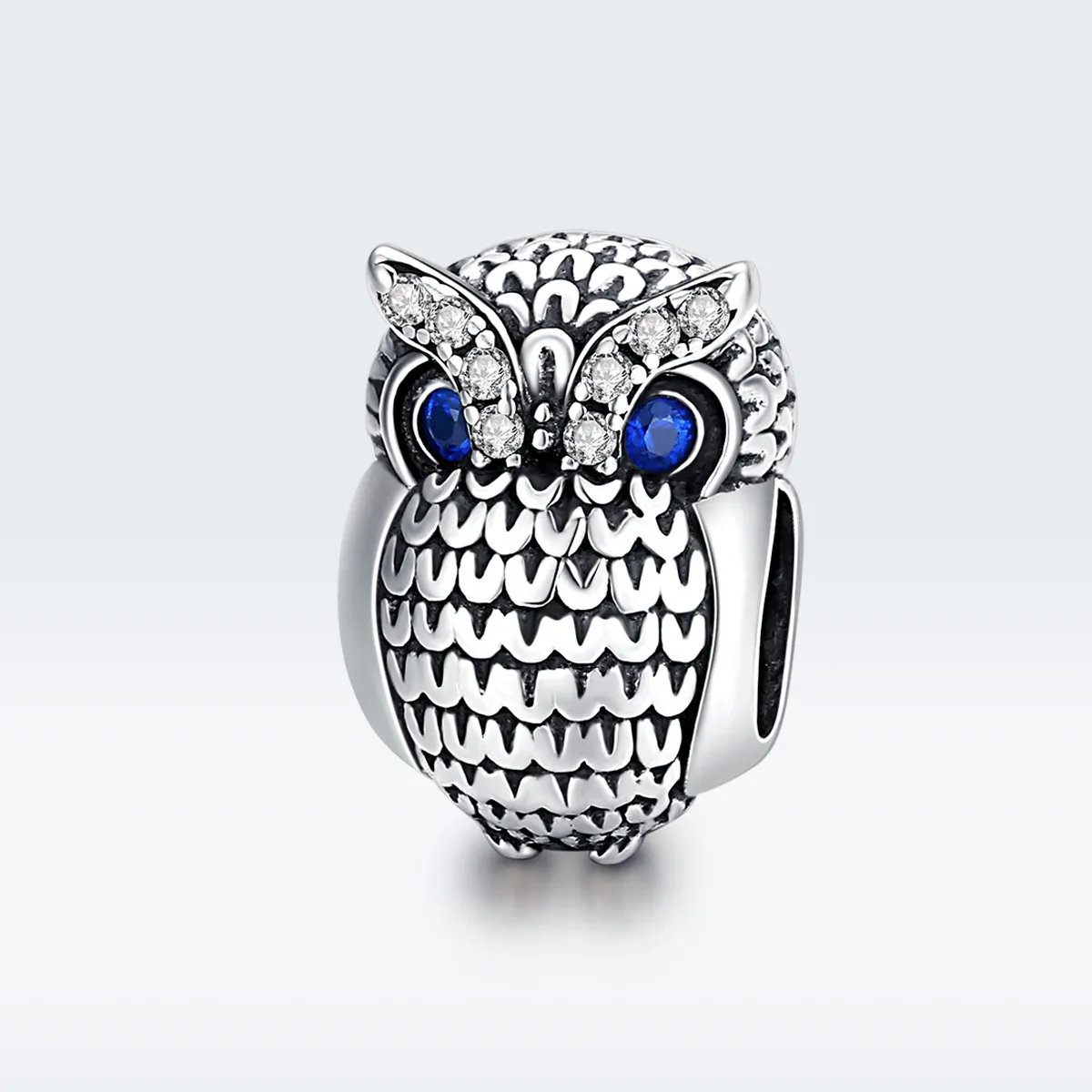 Pandora Style Silver Shining Owl Charm - SCC1607