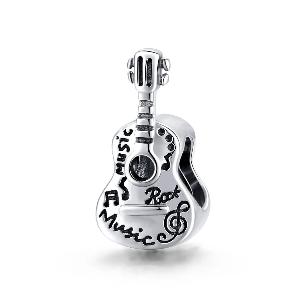 Pandora Style Silver Simple Guitar Charm - SCC1708