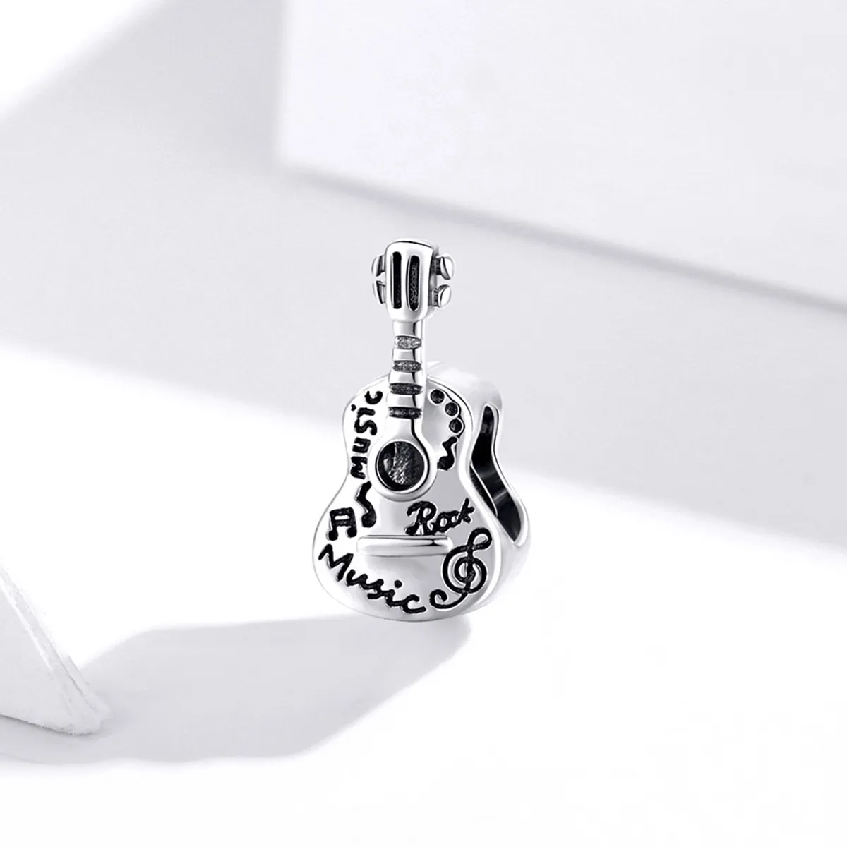 Pandora Style Silver Simple Guitar Charm - SCC1708