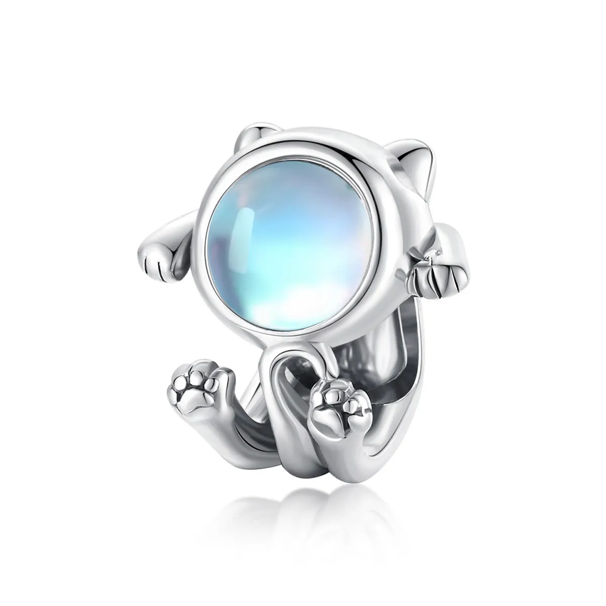 pandora style silver space cat charm scc1697