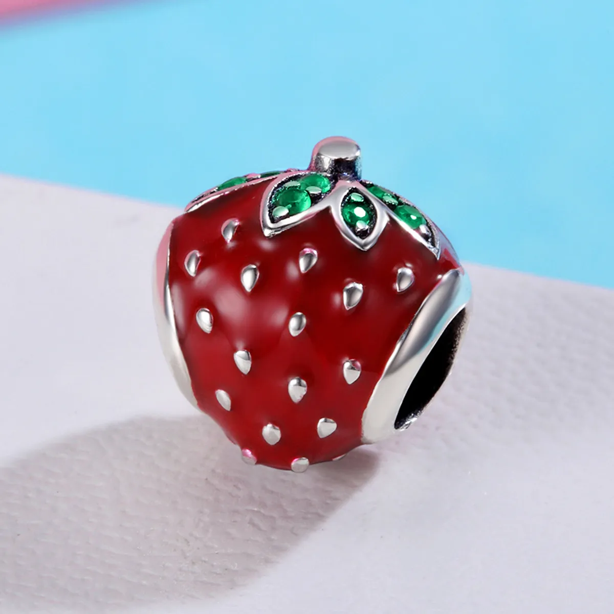 Pandora Style Silver Strawberry Charm - SCC369