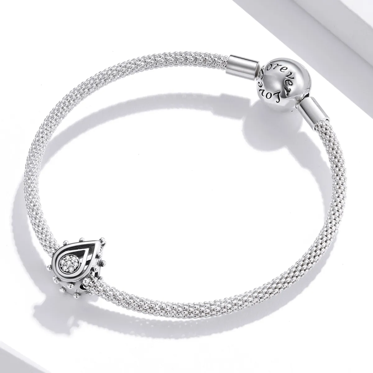 Pandora Style Silver Teardrop Charm - SCC1723