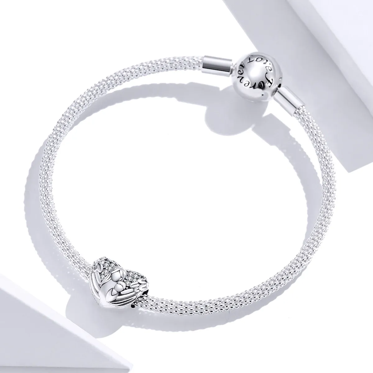 Pandora Style Silver Thank you & Love you Charm - SCC1462