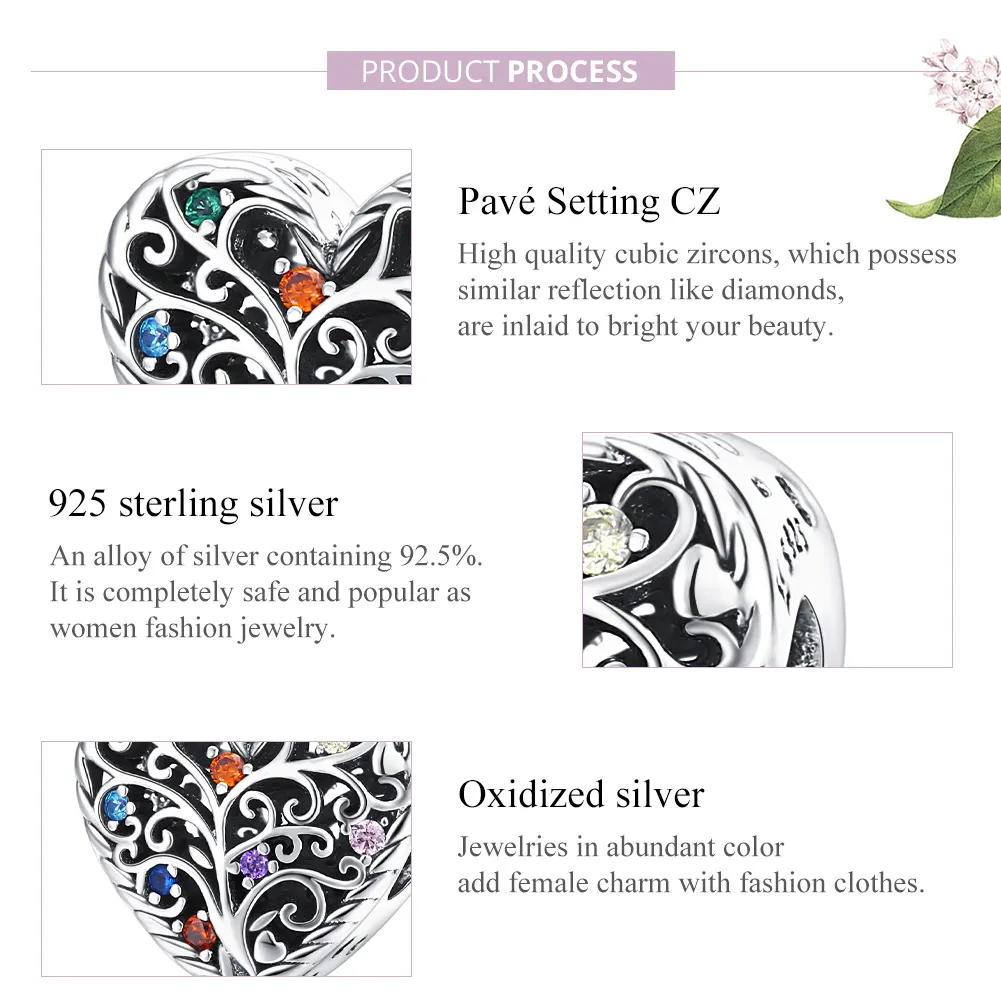 Pandora Style Silver Tree of Life Charm - SCC1608