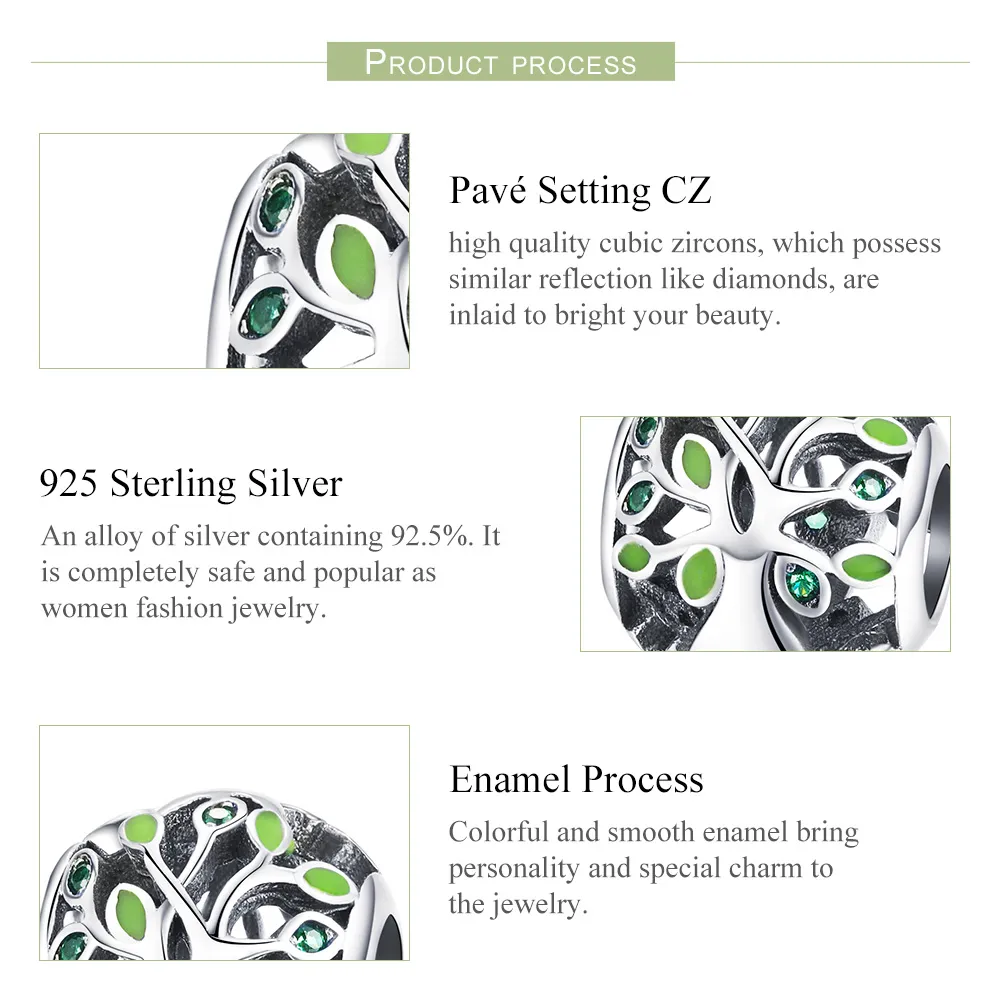 Pandora Style Silver Tree of Life Charm - SCC994