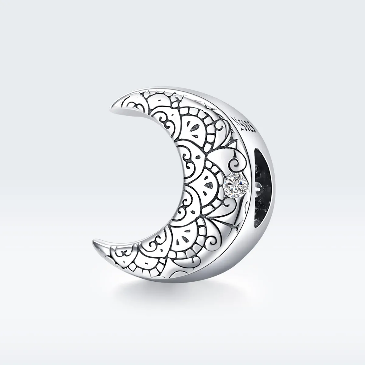 Pandora Style Silver Vine & Moon Charm - SCC1604