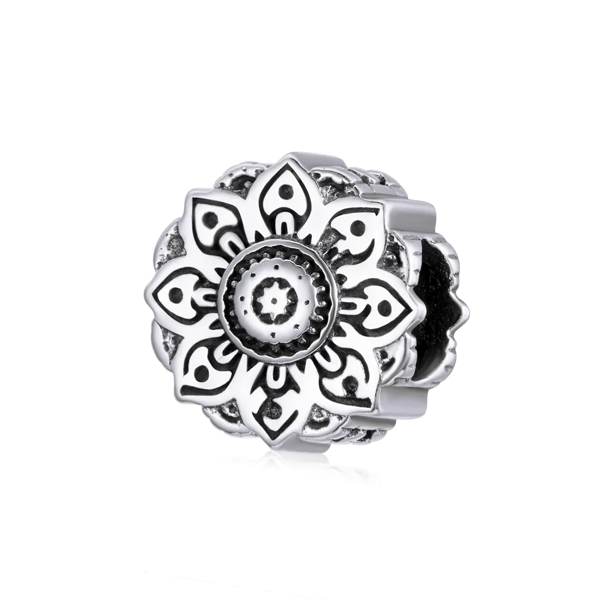 pandora style silver vintage lotus charm scc1823