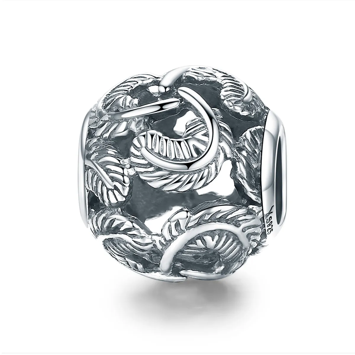 Pandora Style Silver Vintage Wings Charm - SCC810