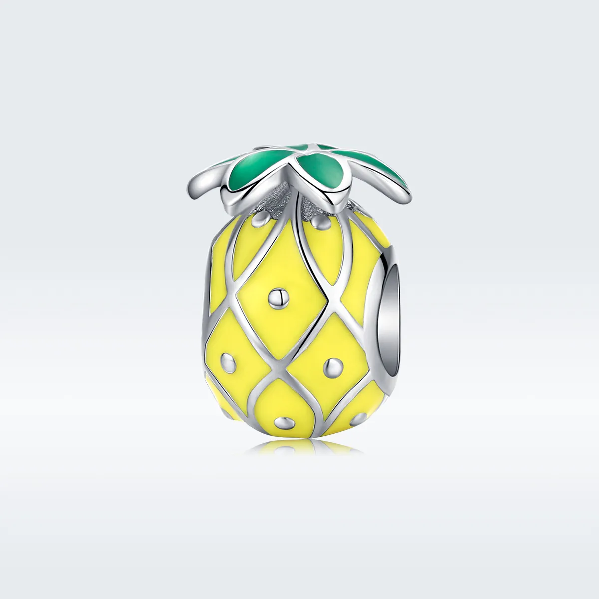 pandora style sølv ananas charm bsc128