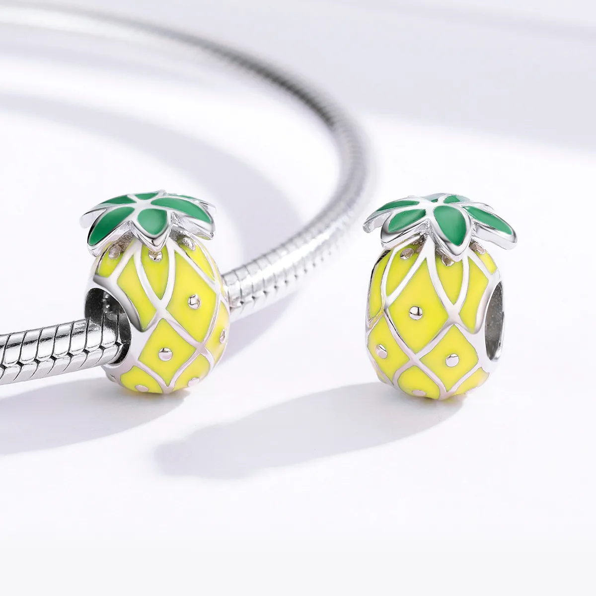 Pandora Style Sølv Ananas Charm - BSC128