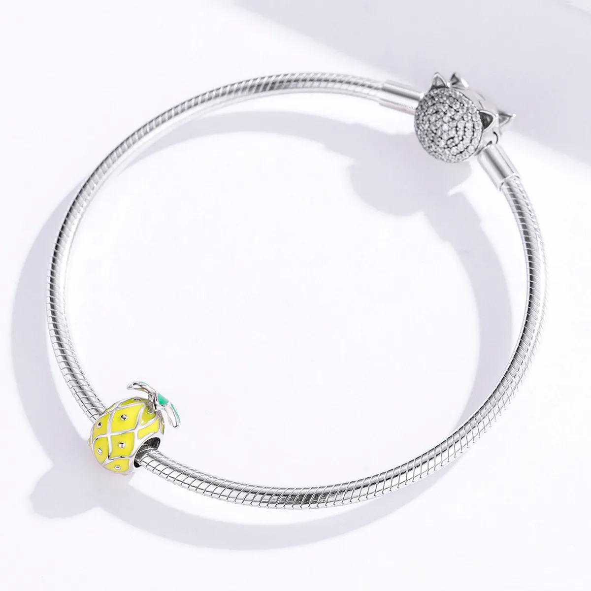 Pandora Style Sølv Ananas Charm - BSC128