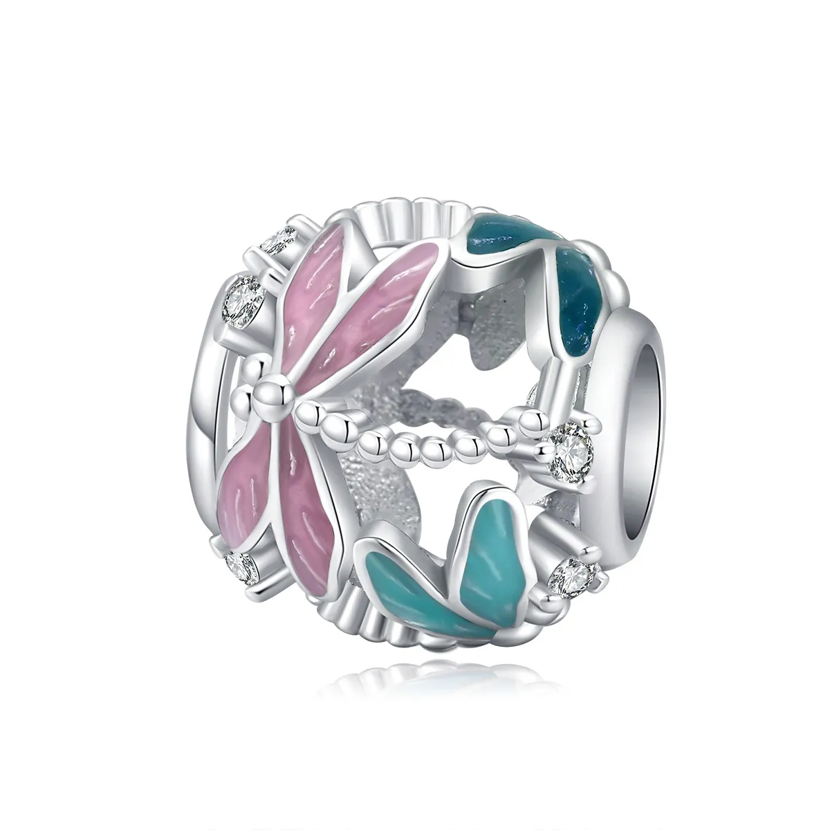 Pandora Style Sølv Dragonfly Charm - BSC198