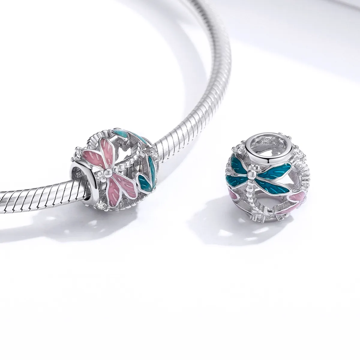 Pandora Style Sølv Dragonfly Charm - BSC198