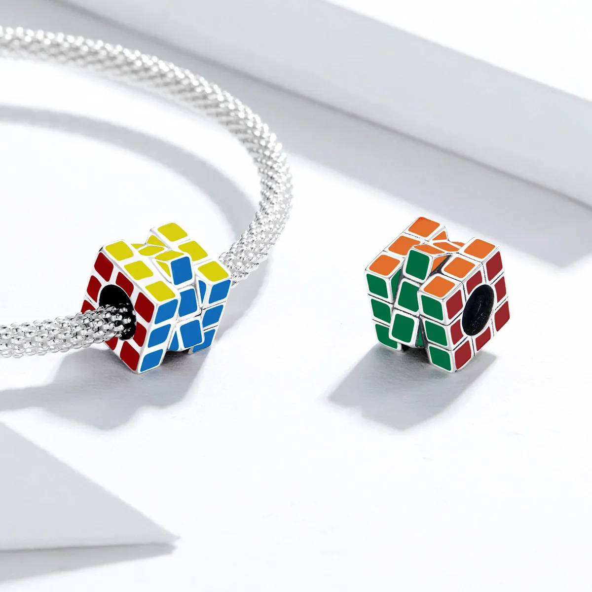 Pandora Style Sølv Fargerik Cube Charm - SCC1640