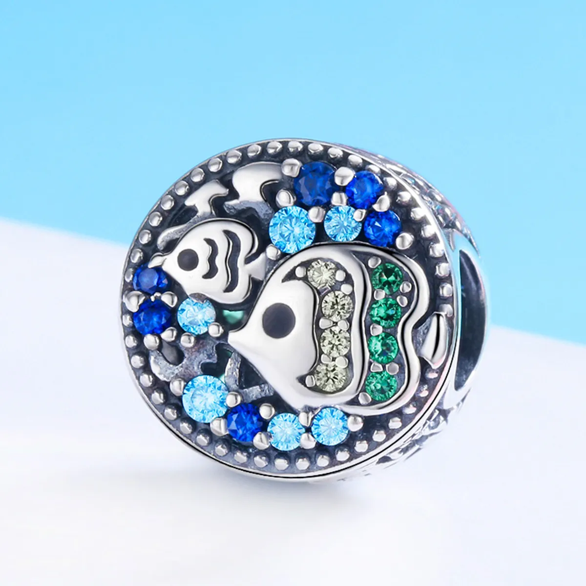 Pandora Style Sølv Fargerike Fish of The Underwater World Charm - SCC764