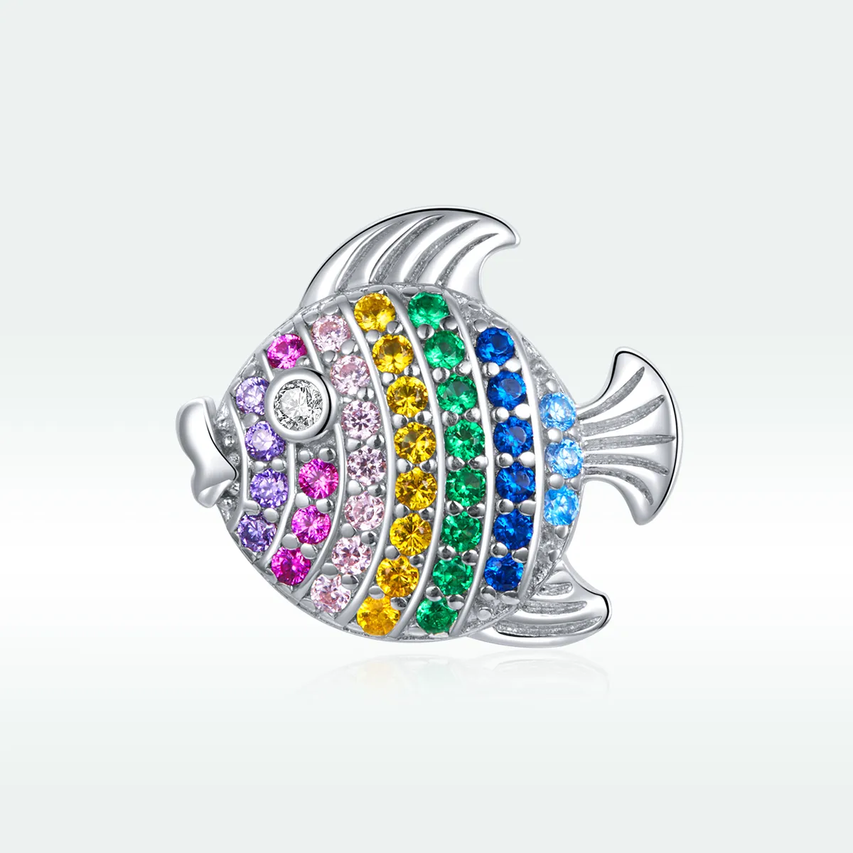 Pandora Style Silver Colorful Fish Charm - SCC1803