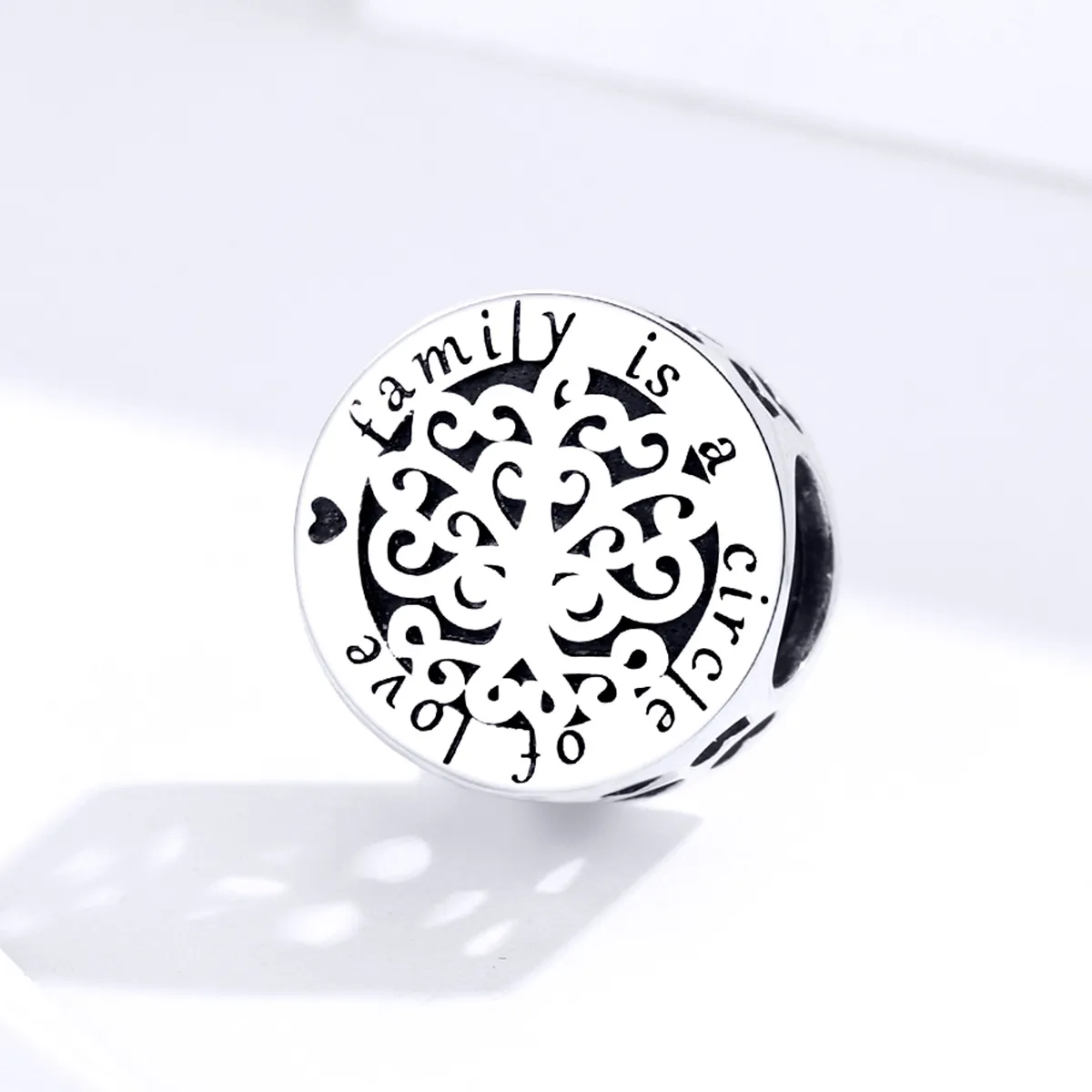 Pandora Style Sølv Glitrende Family Tree Charm - SCC1324