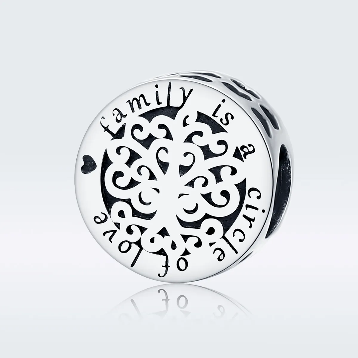 Pandora Style Sølv Glitrende Family Tree Charm - SCC1324