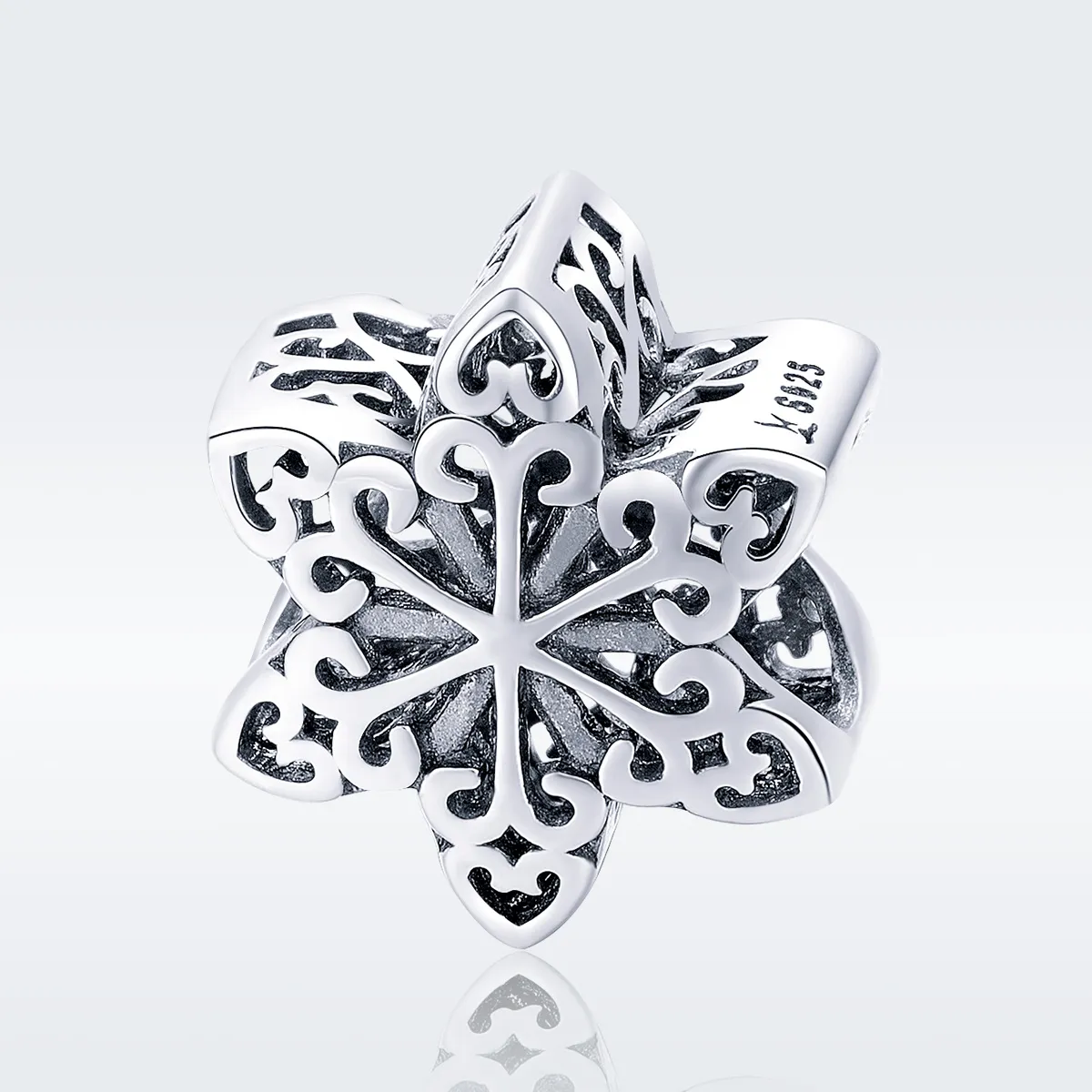 Pandora Style Sølv Glitrende Snowflake Charm - SCC719