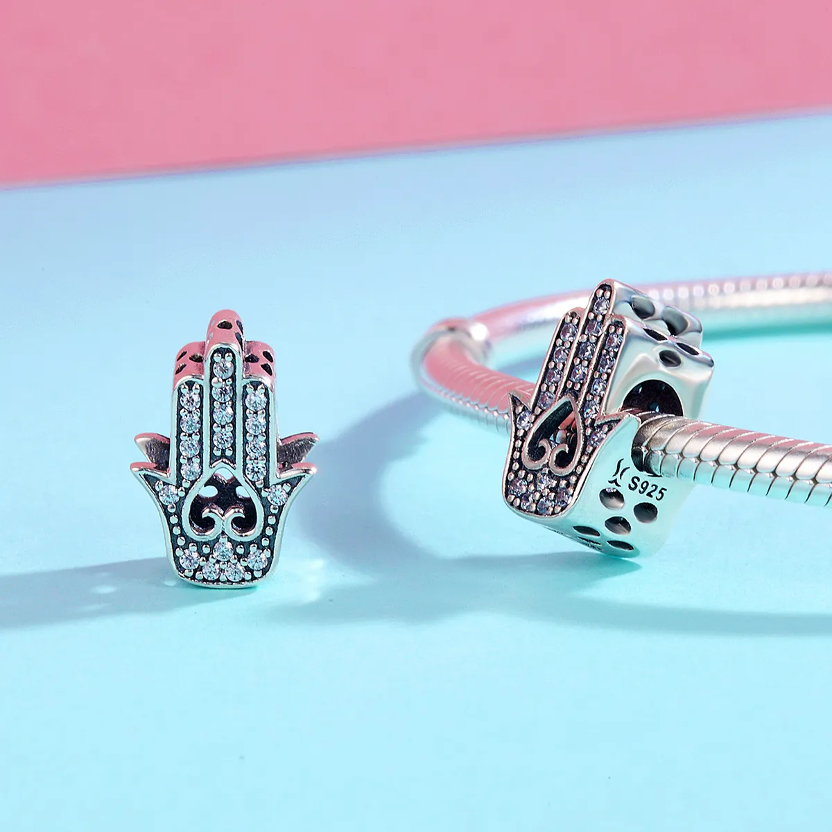 Pandora Style Sølv Hamsa Charm - SCC225