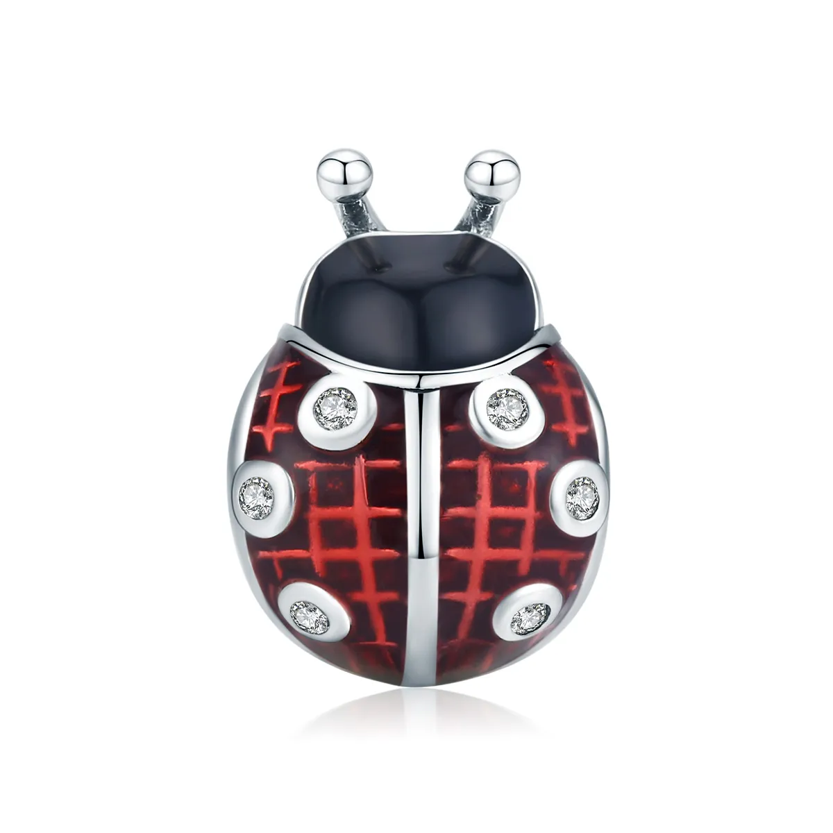 pandora style sølv ladybug charm scc1481