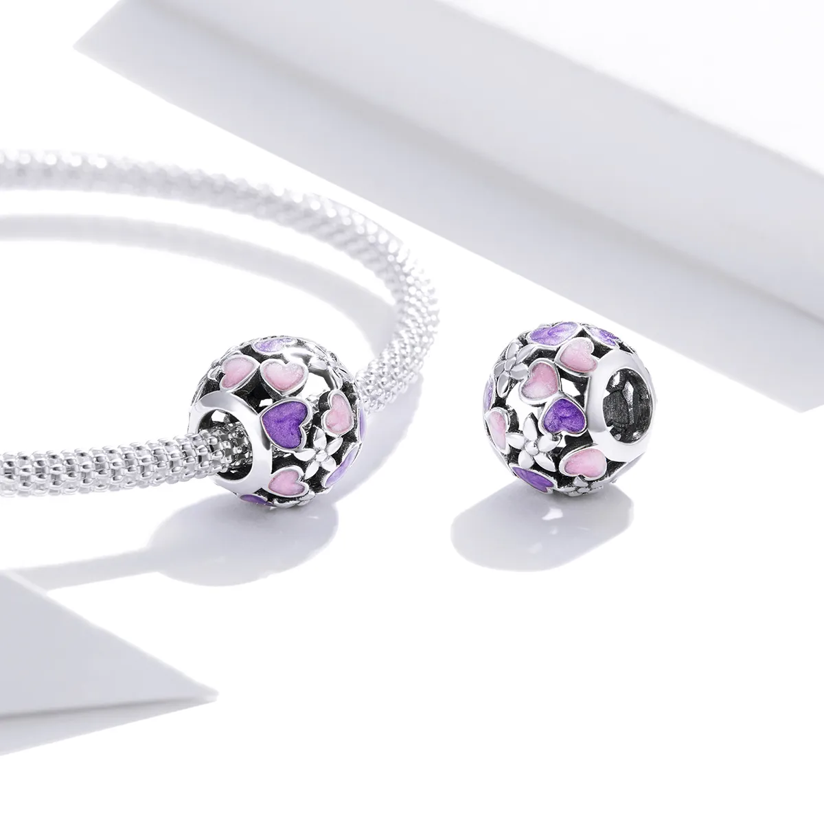 Pandora Style Sølv Love Flowers Charm - SCC1798