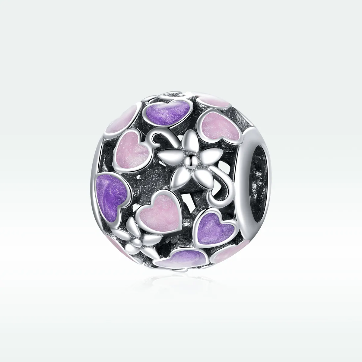 Pandora Style Sølv Love Flowers Charm - SCC1798