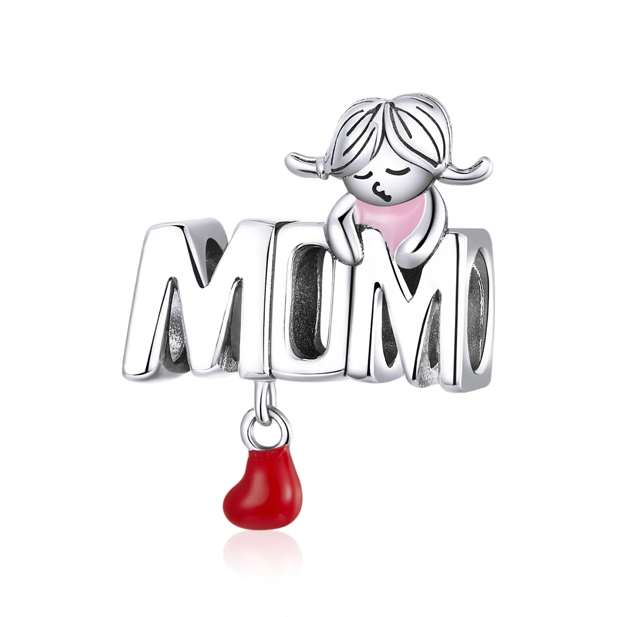 Pandora Style Sølv Love Mom Charm - SCC1461