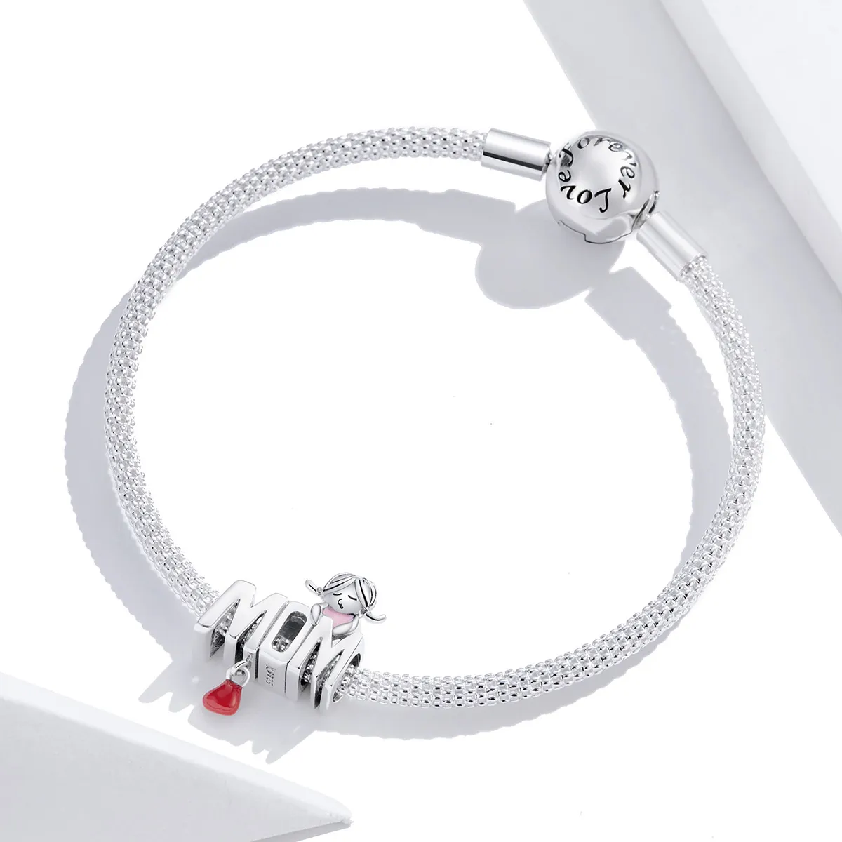 Pandora Style Sølv Love Mom Charm - SCC1461