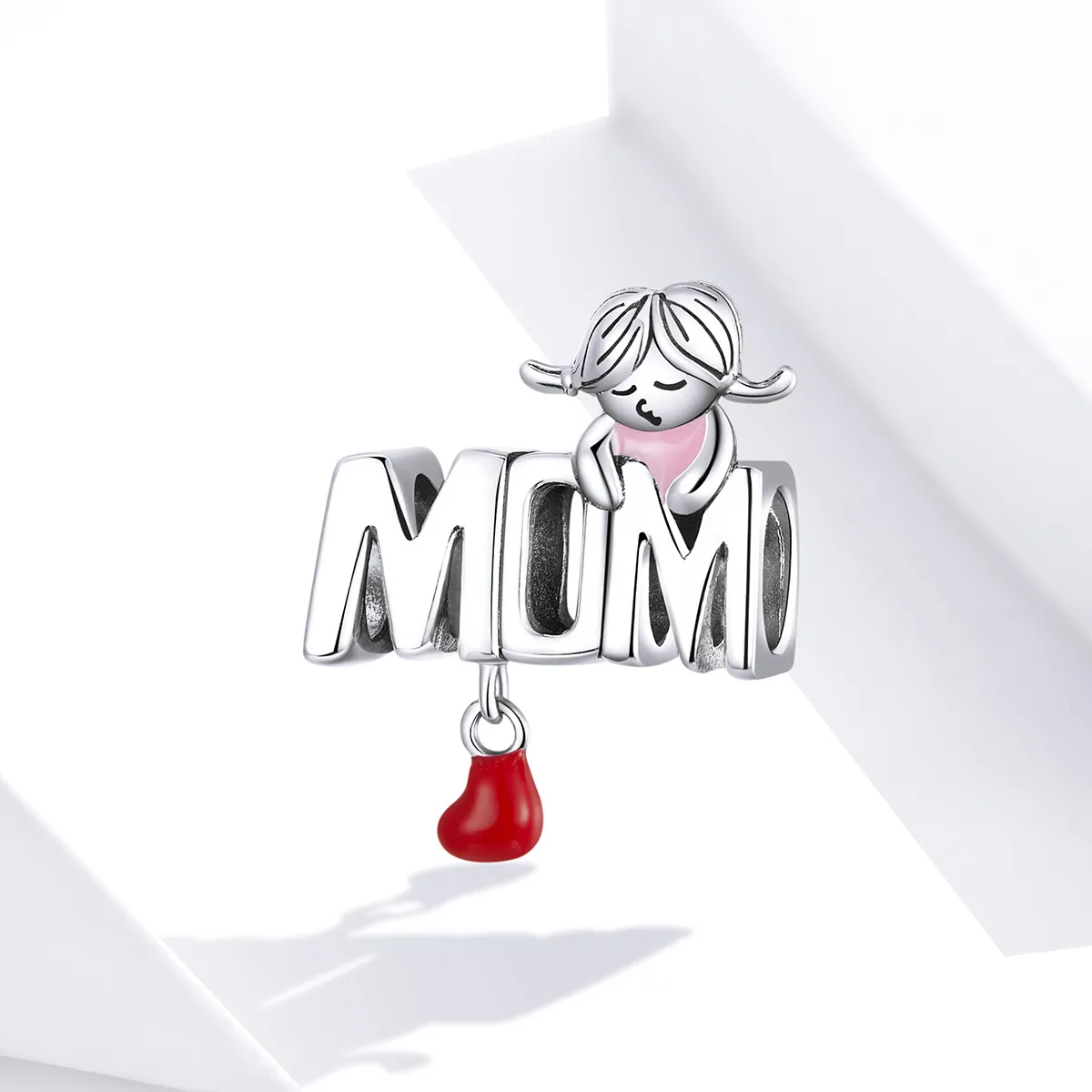 Pandora Style Sølv Love Mom Charm - SCC1461