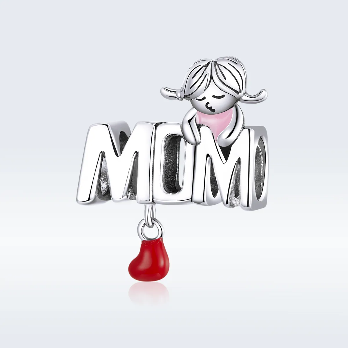 Pandora Style Sølv Love Mom Charm - SCC1461