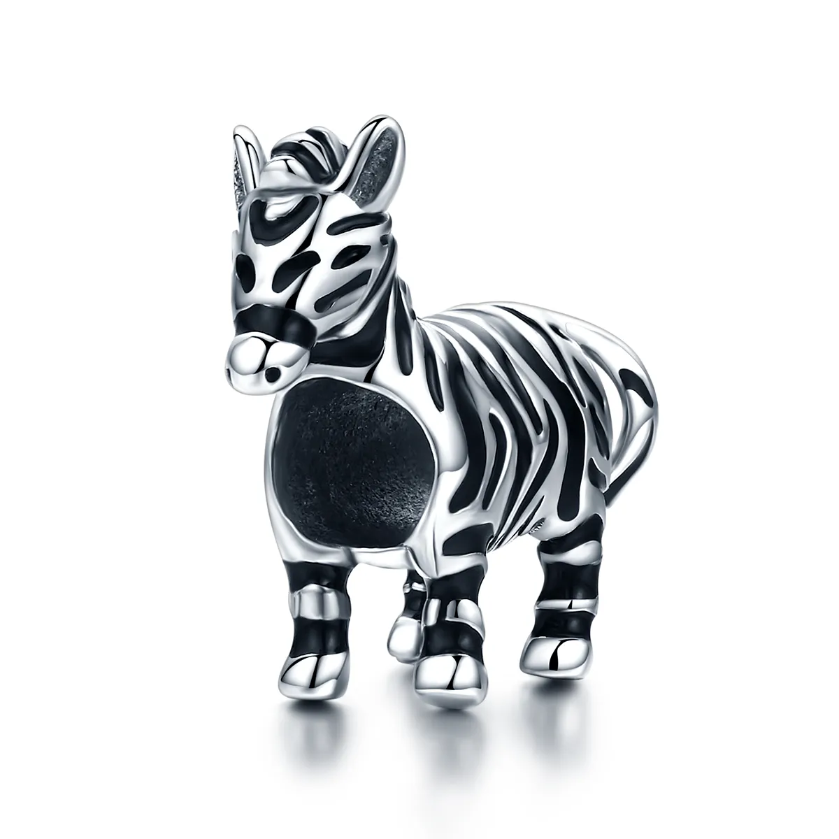 pandora style sølv lovely animal zebra charm scc550