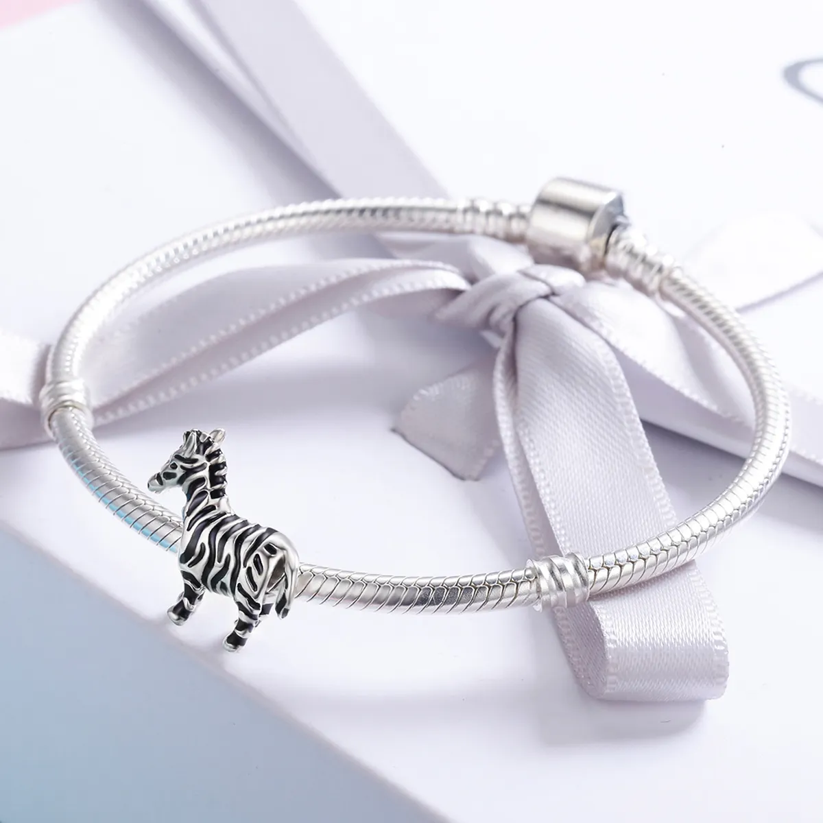 Pandora Style Sølv Lovely Animal Zebra Charm - SCC550