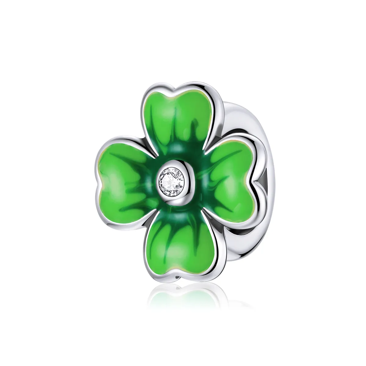 pandora style sølv lucky clover charm scc1749