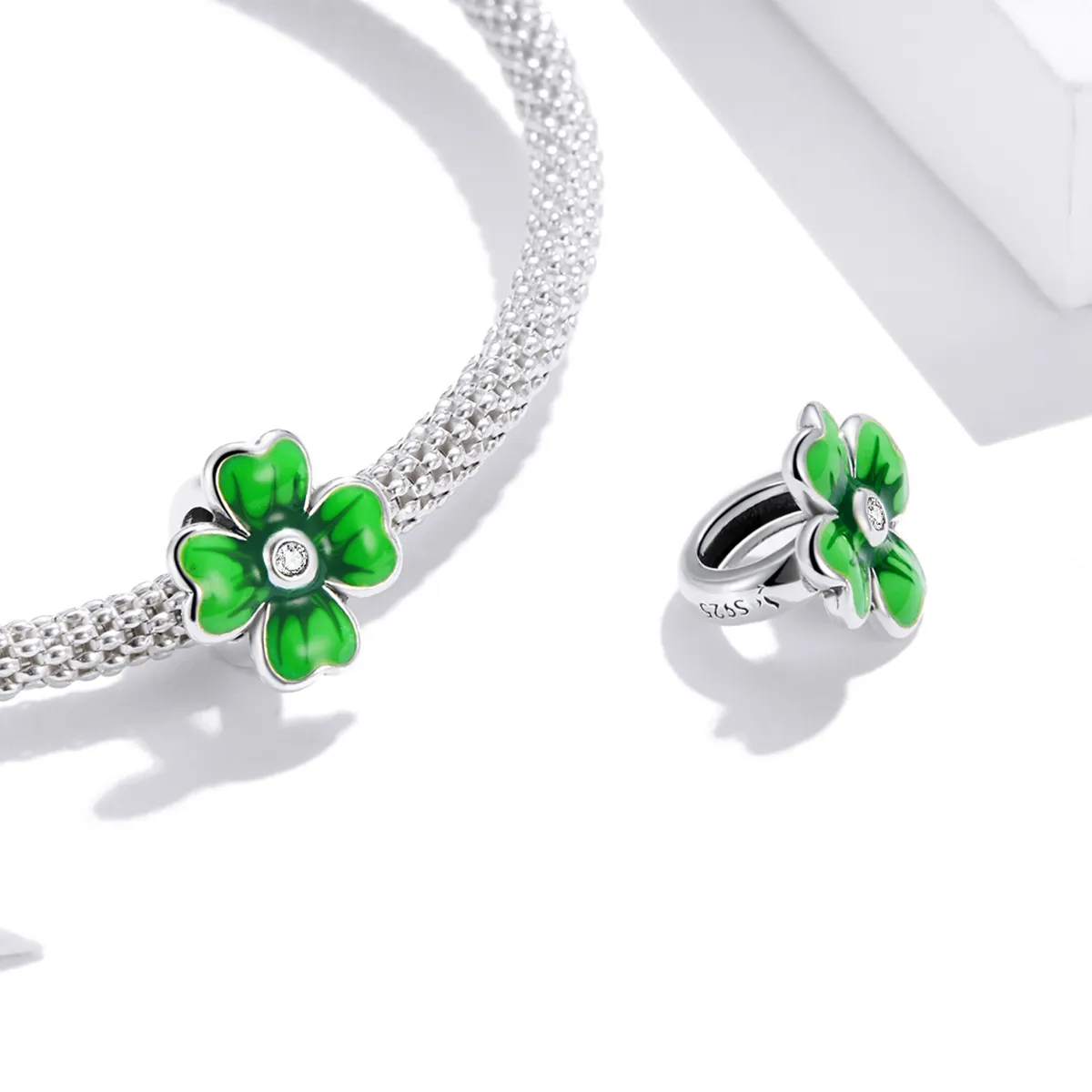 Pandora Style Sølv Lucky Clover Charm - SCC1749