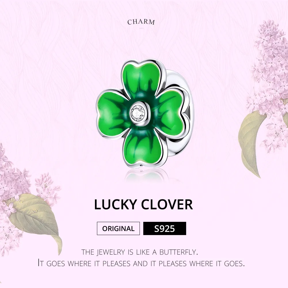 Pandora Style Sølv Lucky Clover Charm - SCC1749