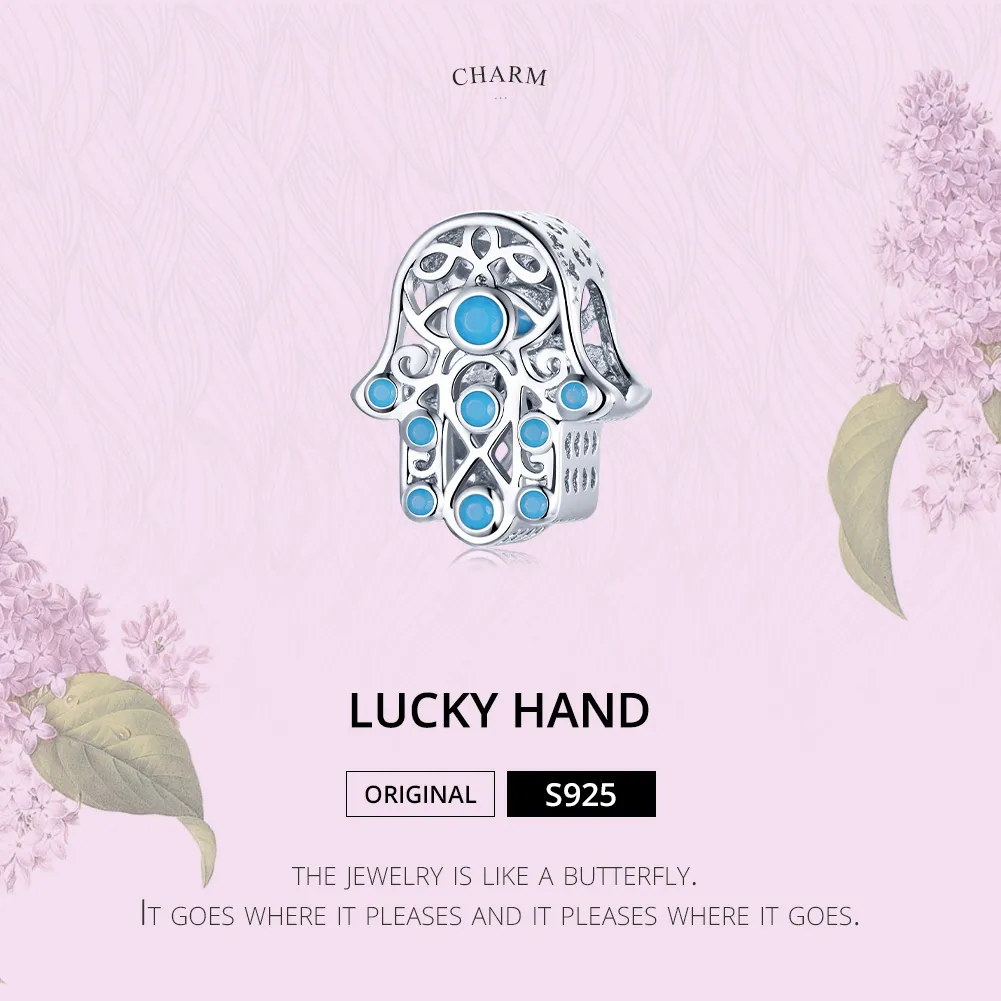 Pandora Style Sølv Lucky Hand Charm - SCC1757