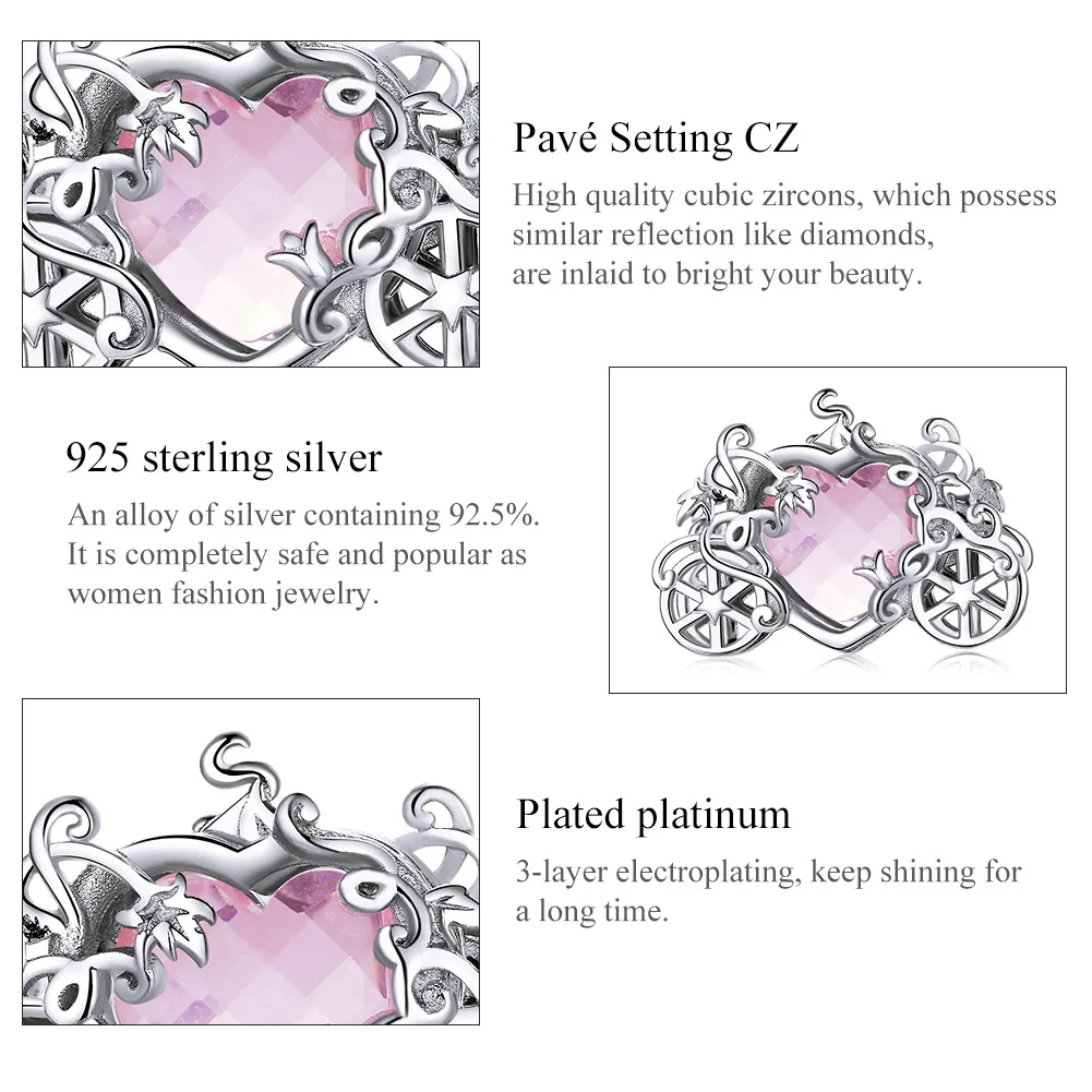 Pandora Style Sølv Magic Carriage Charm - BSC412